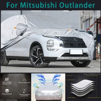 Mitsubishi Outlander için 210T Tam Araba Kapakları Açık Güneş uv koruma Toz Yağmur Kar Koruyucu Otomatik Koruyucu kapak