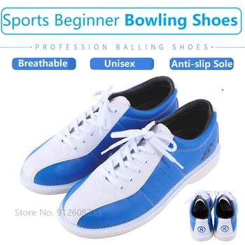 Erkekler Kadınlar Profesyonel Bowling Ayakkabıları PU Nefes Bowling Sneakers Unisex Sağ el Anti-skid Taban Eğitim Ayakkabı 34-47