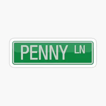 038 Penny Lane Yol İşareti 5 ADET Araba Çıkartmaları Su Şişeleri için Dekor Bagaj Sanat Buzdolabı Anime Pencere Araba Süslemeleri Motosiklet