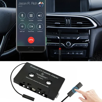 Araba Kaset Teyp Adaptörü 3.5 mm Araba AUX Ses BT5.0 Bant Kaset Dönüştürücü Telefon İçin Araba CD Çalar MP3 Araba Kaset Çalar