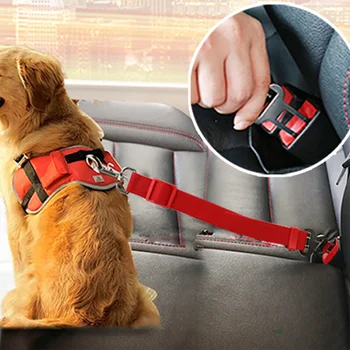 Ayarlanabilir Köpek Kedi Araba Emniyet Kemeri Pet araç emniyet kemeri Tasma Köpekler İçin Seyahat çekiş tasması Demeti Köpek Kurşun Klip ev hayvanı ürünü