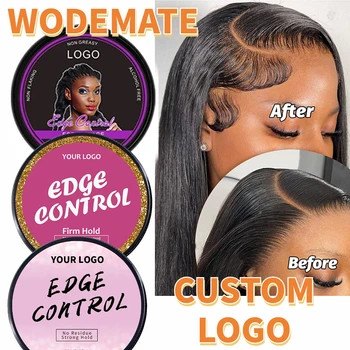 36 adet / grup Kenar Kontrol Balmumu Kadınlar için Özel Logo Saç Şekillendirici Jel Güçlü Tutun yağsız Kenar Pürüzsüz Tüm Saç Tipleri için