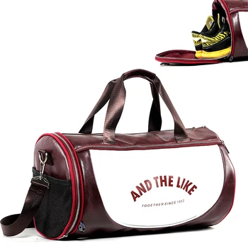 Spor omuzdan askili çanta Ayakkabı Cebi İle Karışık Renkler Seyahat Yoga Çanta Üst PU Açık Spor spor çanta Çok Fonksiyonlu Eğitim