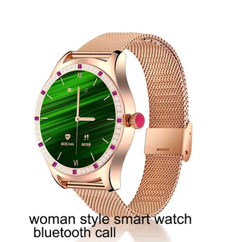 sıcak satış kadın akıllı saat Bluetooth Çağrıları İle 2021 Yeni kadın Smartwatch Kan Basıncı Monitörü Android ıos akıllı telefonlar İçin