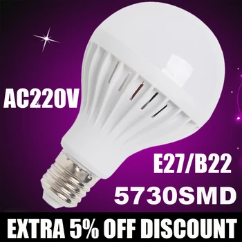E27 E14 LED Ampul Lamba 3 W 6 W 9 W 12 W 15 W Lampada LED ışık Ampul AC 220 V 230 V 240 V Bombilla Spot Soğuk Beyaz Sıcak Beyaz