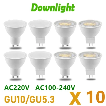 10 ADET LED enerji tasarrufu spot GU10 GU5. 3 AC120V AC220V olmayan strobe sıcak beyaz ışık 3W - 8W yerine 30W 50W halojen lamba