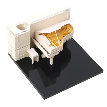 Mini 3D Not Defteri Omoshiroi Blok Notlar Kawaii Piyano Bloknot 3D Yapışkan Notlar Dıy Zanaat Parti Iyilik Nedime Hediye Kağıt Hediye