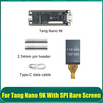 GW1NR-9 RISC-V Geliştirme Kurulu Tang Nano 9K Öğrenme Anakart İle 1.14 İnç SPI Çıplak Ekran Tang Nano 9K FPGA Goaı