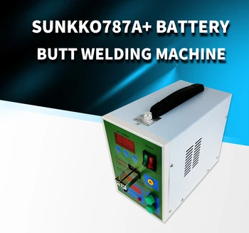 SUNKKO LED Darbe Pil Nokta kaynakçı 787A + Nokta kaynak makinesi Mikro bilgisayar 18650 mikro kaynak ile led ışık + Pil Kelepçe