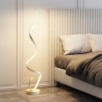 LED zemin lambası Modern Minimalist led zemin lambası yatak odası başucu yüzen ışık oturma odası kanepe çalışma okuma ışıkları fikstür