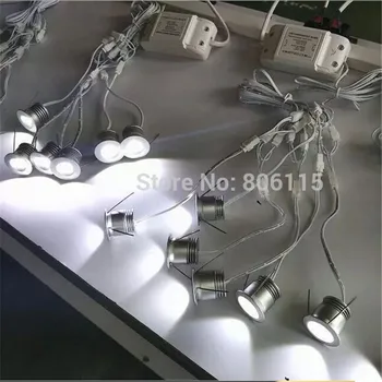 Mini LED Downlight ızolasyon Sürücü Kısılabilir Bridgelux Cips 3 W LED dolap ışığı LED Lamba Sıcak Beyaz CE RoHS 90D 25mm 6 adet / takım
