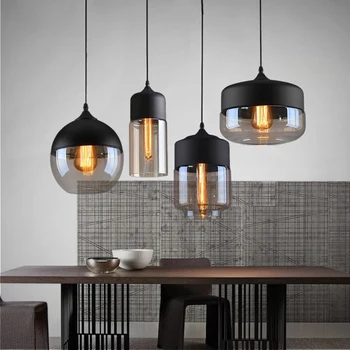 Modern LED kolye ışıkları aydınlatma ev dekor yemek odası oturma odası Nordic cam kolye lamba mutfak restoran asılı lambalar
