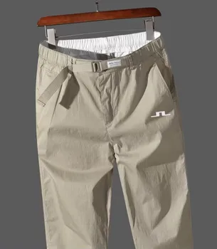 2023 Erkek Golf Nakış Nefes İnce Elastik Bel Toka rahat pantolon Golf Nakış Logosu Moda Rahat Dokuz noktalı Pantolon