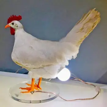 Tahnitçilik Tavuk Lambası Dekoratif Gece ışıkları Odası Hayvan Tavuk Yumurta Lambası simüle Parti Karnaval Ev Dekorasyon Masa