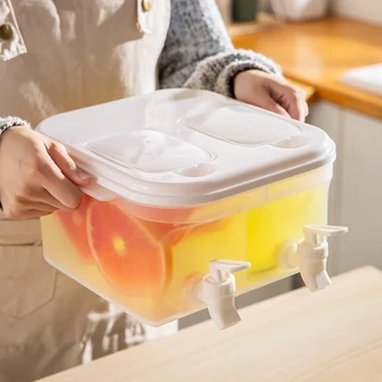 5L Soğuk Su ısıtıcısı Buzdolabı Musluk Ev Limonata Drinkware Şişe soğuk su deposu Mutfak soğuk su kovası