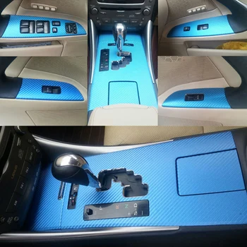 Araba-Styling 5D Karbon Fiber Araba İç Merkezi Konsol Renk değişim kalıp Sticker Çıkartmaları Lexus IS250 IS300 2006-2012
