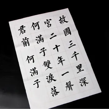 50 yaprak Fırça Kalem Kaligrafi Xuan Kağıt Acemi Kaligrafi Uygulama Yarım Olgun Pirinç Kağıdı Çin Xuan Kağıt Izgaraları