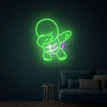 Anime Neon Burcu Duvar sanat dekoru Parti Olay İşareti Özel LED ışıkları Karikatür Ev Dekor Oyun Odası Yatak Odası Gece lamba çubuğu İşareti