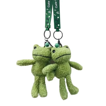 Benzersiz peluş Anahtarlık kurbağa Anahtarlık oyuncak hediye okul ödül çocuklar için geri