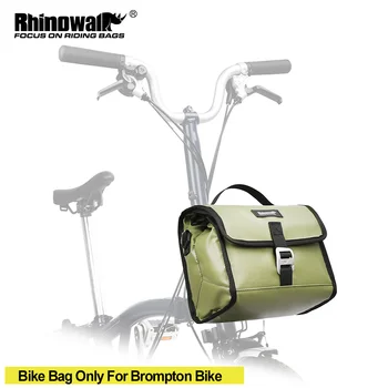 Rhinowalk 7L Su Geçirmez Bisiklet Gidon Çantası Taşınabilir Bisiklet Bisiklet Çantası Brompton Katlanır Bisiklet Bisiklet Aksesuarları omuzdan askili çanta