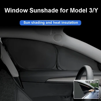 Tesla Modeli 3 Y Yan Pencere Güneşlik Ön Arka Cam dişli ısı yalıtımı gizlilik Perde açık Kamp Gölgeleme