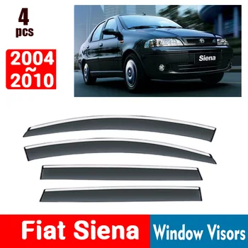 Fiat Siena 2004-2010 İÇİN Pencere Siperliği Yağmur Koruma Windows yağmur kılıfı Saptırıcı Tente Kalkanı Havalandırma Koruma Gölge Kapak Trim