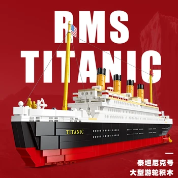 Yeni 92026 1059 Adet Film Titanic Büyük Cruise Tekne Gemi Vapur Modeli Tuğla Yapı Taşları Dıy Oyuncaklar Çocuk Hediyeler 10294 1881