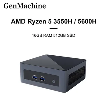 2023 GenMachine Yeni Mini PC AMD Ryzen 5 3550H 5600H CPU Desteği Windows 10/11 DDR4 16GB RAM 512GB SSD WIFI5 / WIFI6 MBK pc oyun