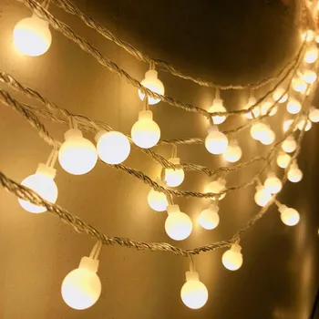 LED renkli lamba yanıp sönen ışık dize hafif zincir ışık yıldızlı top aydınlatma zinciri yıldız ışığı Noel küçük renkli navidad