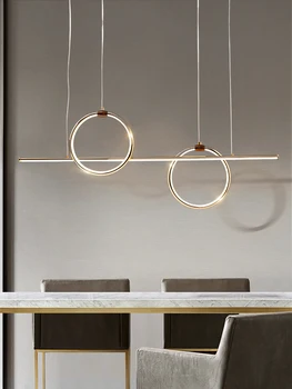 Yeni İskandinav minimalist oturma odası yemek odası LED avize aydınlatma yaratıcı ışık lüks bar tasarımcı avize