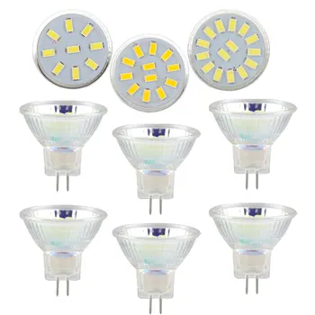 GU4 LED Spot ampuller MR11 AC DC 12 V 24 V 5733 5730 SMD 2 W 3 W yerine 10 W 20 W halojen ışık eşdeğer 9 12 15 LED cips