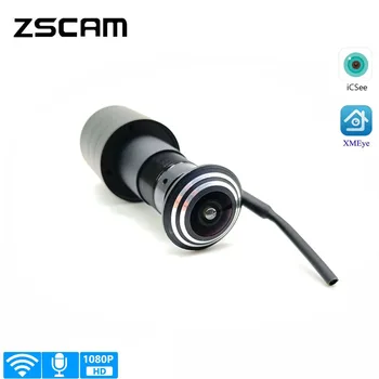 2MP Mini Peephole Wi-Fi Kapı Göz Deliği IP Kamera TF Kart Ses Ev Güvenlik 1080P Balıkgözü Lens P2P Onvif Hareket Sensörü Kamerası