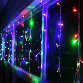 Noel dış mekan ışıkları dize saçağı ışıkları yıldızlı gökyüzü odası dekorasyon süsler kolye tatil ışıkları atmosfer ışıkları