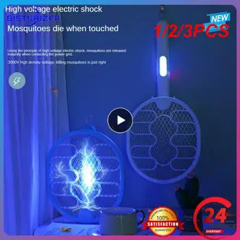 1/2/3 ADET 1 Elektrikli sivrisinek kovucu şarj edilebilir Usb Katili Anti Sinek Sivrisinek Sineklik LED gece ışık tuzağı böcek tuzağı Ev