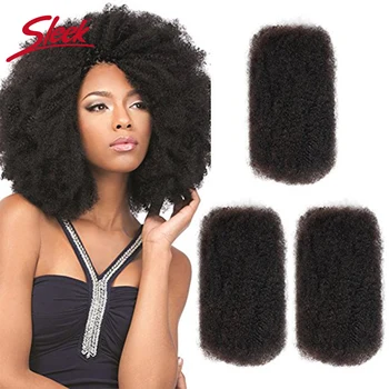 Şık Afro Kıvırcık Hiçbir Eki Moğol Örgüler Kinky Dalga Doğa Siyah Gri Toplu Remy Saç Kadınlar İçin