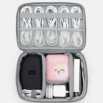 Kablo saklama çantası Dijital Kasa Çok Fonksiyonlu Organizatör Seyahat Çantası Kozmetik Dijital Elektronik Aksesuarları Çanta Case Earphon