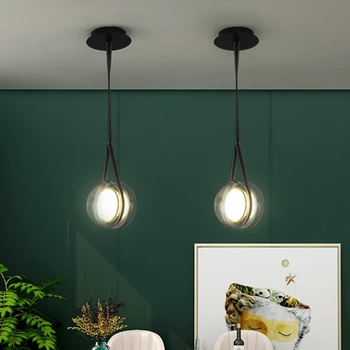 Post midern kolye lamba Tasarımcı cam lamba yaratıcı kişilik restoran bar başucu loft kahve dekorasyon ışık