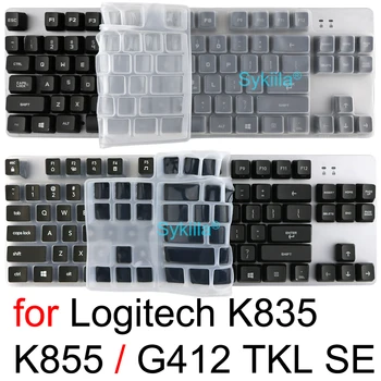 K835 Klavye Kapağı Logitech K835 K855 TKL G412 TKL SE Logi Mekanik Koruyucu Koruyucu kılıf Şeffaf Silikon