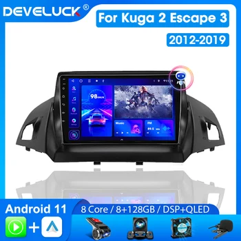 Srnubı 2 Din Android Araba Radyo Ford C-MAX Kuga 2 Kaçış 3 2012-2019 Multimedya Oynatıcı Navigasyon GPS Carplay Kafa Ünitesi 4G