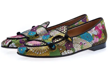 SHOOEGLE Moda Düğmeli Sapanlar Tasarım rahat ayakkabılar Günlük Açık Ayakkabı Renkli Lüks Balo Düğün Ayakkabı Erkekler