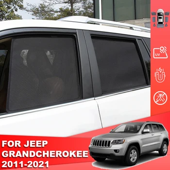Jeep Grand Cherokee için WK2 2011-2022 araba güneşliği Kalkan Arka Yan Bebek Pencere Güneş Gölge Siperliği Ön Arka Cam Perde