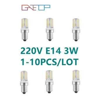 1-10 ADET LED Mini Mısır Ampul silika jel malzeme 64 LEDs 3 W AC 220 V E14 Lampada LED Lamba Avize Mum LED ışık Bombilla