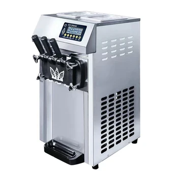 Ticari Yumuşak Dondurma Makinesi Paslanmaz Çelik Dondurulmuş Yoğurt Makinesi ZM-A126 Masaüstü Dondurma Makinesi