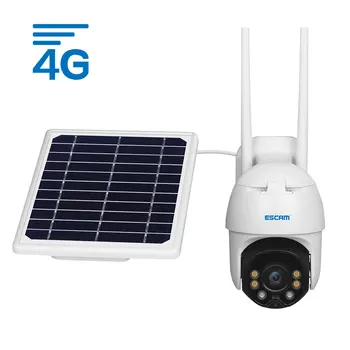 ESCAM QF330 1080P PT 4G Pil PIR Alarm IP Kamera ile GÜNEŞ PANELI Tam Renkli Gece Görüş İki Yönlü Ses IP66 Güneş Kamera