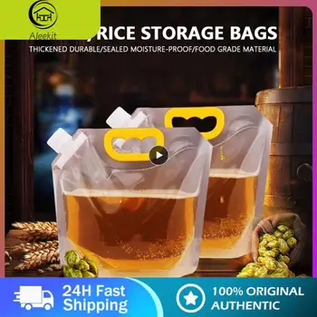Stand Up Tahıl kilitli torba Doldurulabilir Plastik içecek Torbası Emzik Kese Pirinç Bira Tahıl Tahıl Gıda Saklama Torbaları