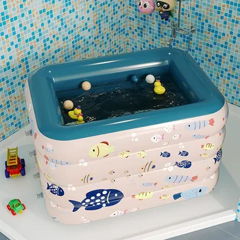 Otomatik Şişme Katlanır Küvet Yetişkin Banyo Kovası çocuk Yüzme Havuzu bebek küveti Kalınlaşmış Çift Boyutu Havzası