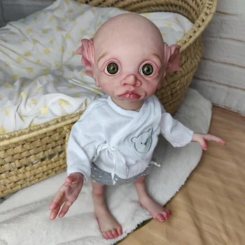 NPK 17 inç Peri Elf El Yapımı Yeniden Doğmuş Bebek Bebek Tatlı Bebek Koleksiyon Sanat Bebek Yüksek kaliteli El Yapımı Bebek