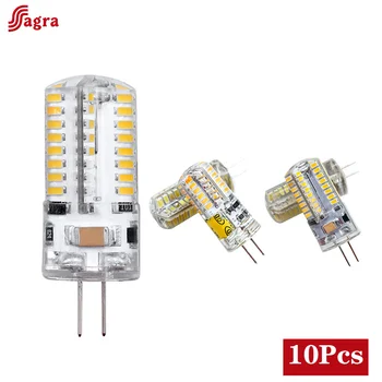 10 Adet / grup G4 LED lamba AC DC 12V 220V 240V 2W 3W 4W 5W 7W 9W seramik Led ampul sıcak/soğuk beyaz spot halojen ışık yerine