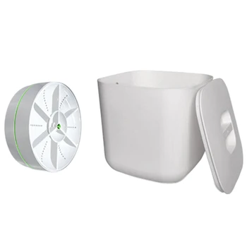 Taşınabilir Mini Çamaşır Makinesi USB Dönen Türbin Bulaşık Makinesi Çorap İç Çamaşırı Yıkama Yemekleri Seyahat Ev İçin Beyaz