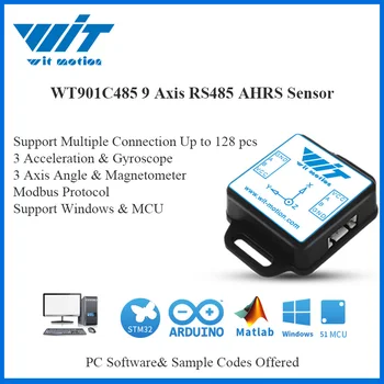 WitMotion WT901C485 Çok Bağlı 9 Eksen RS485 Modbus Sensör Açısı + Hızlanma + Gyro + Manyetometre İnklinometre PC